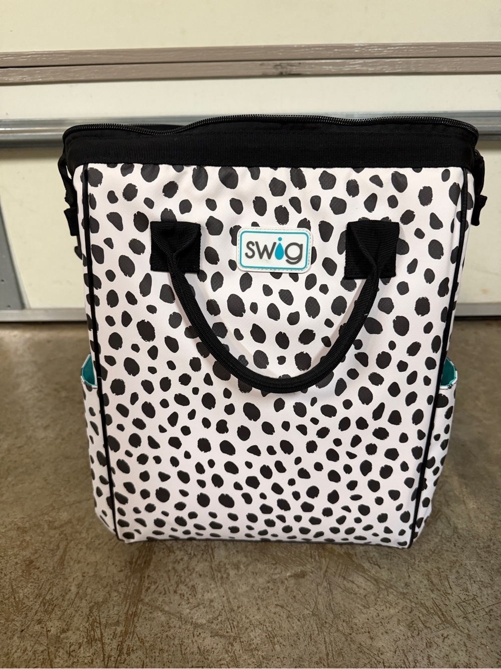 Swig Black & White Spot Insulated Travel Tote